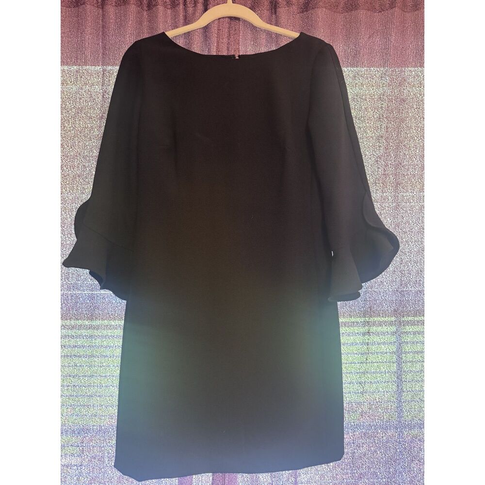 Karl Lagerfeld Paris Black Elegant Ruffle Sleeve Dress Size 6